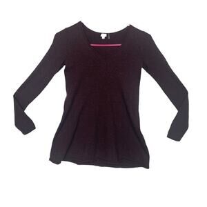 Bela NYC womens small burgundy long sleeve sweater wool soft casual